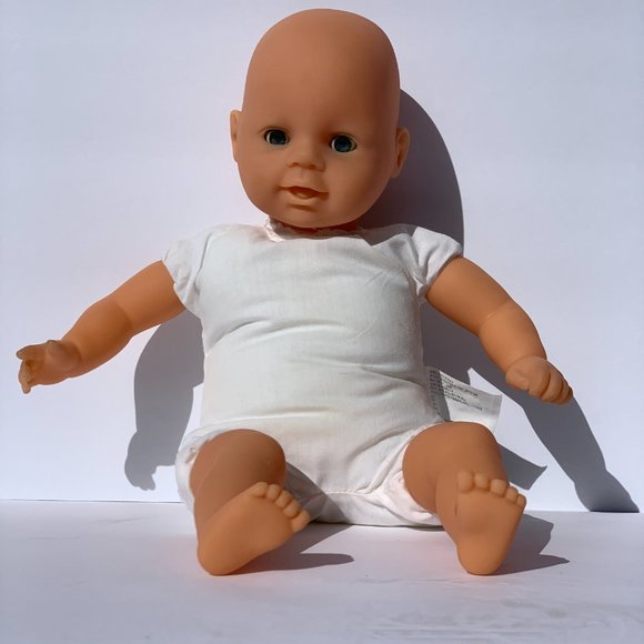 Vintage Baby Doll 14 Inches Polar Bear Outfit Huggable by Simba Toys Sweet! - Picture 10 of 16